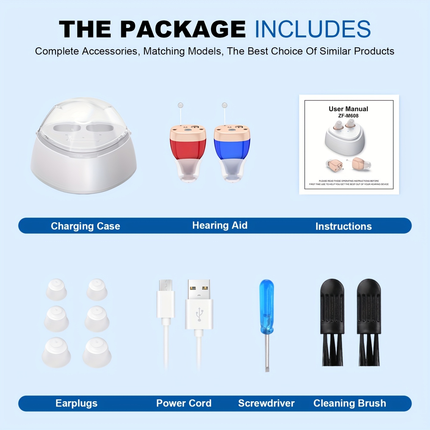 Mini Hearing Aids For Seniors Rechargeable With Noise Cancelling,Hearing Aids For Adults, Digital Hearing Amplifier For Hearing Loss, Invisible Hearing Aid, Hearing Devices Assist