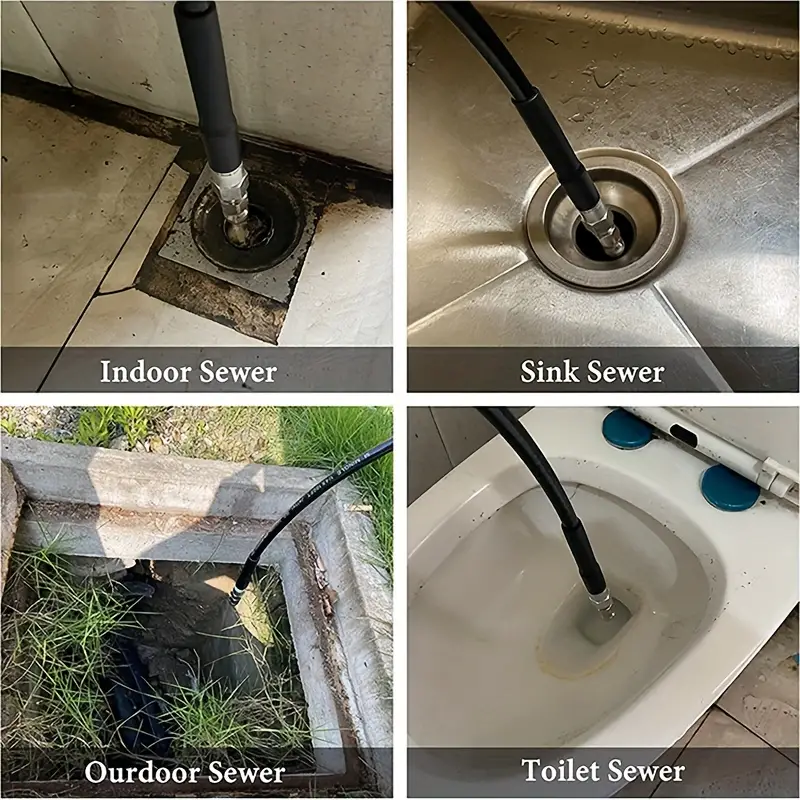 1pc sewer pipe unblocking stainless steel high pressure nozzle stainless steel quick connect 1 4 pipe cleaning rotating nozzle unblocking nozzle details 8
