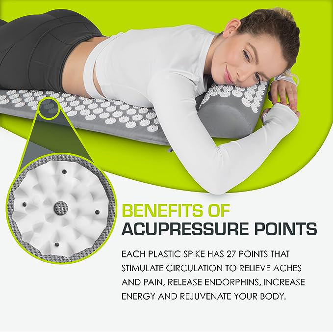 Acupressure Mat and Pillow Set