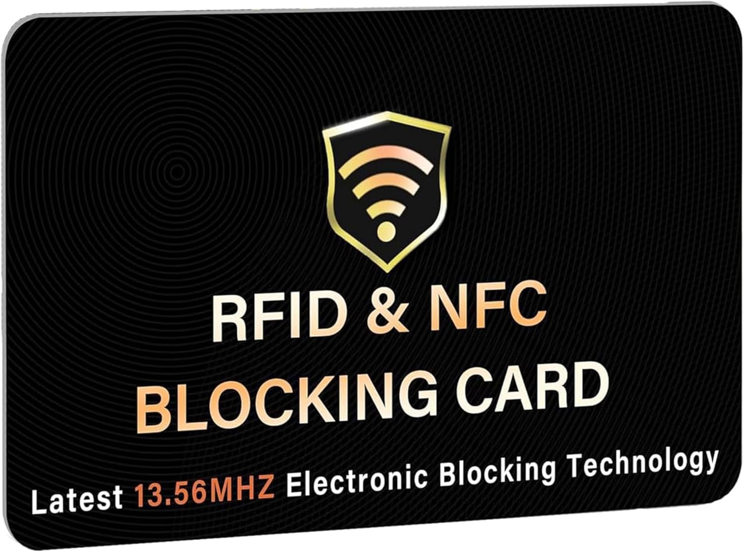 RFID Blocking Card, One Card Protects Entire Wallet Purse, NFC Contactless Bank Debit Credit Card Protector ID ATM Guard Card Blocker–(Black)
