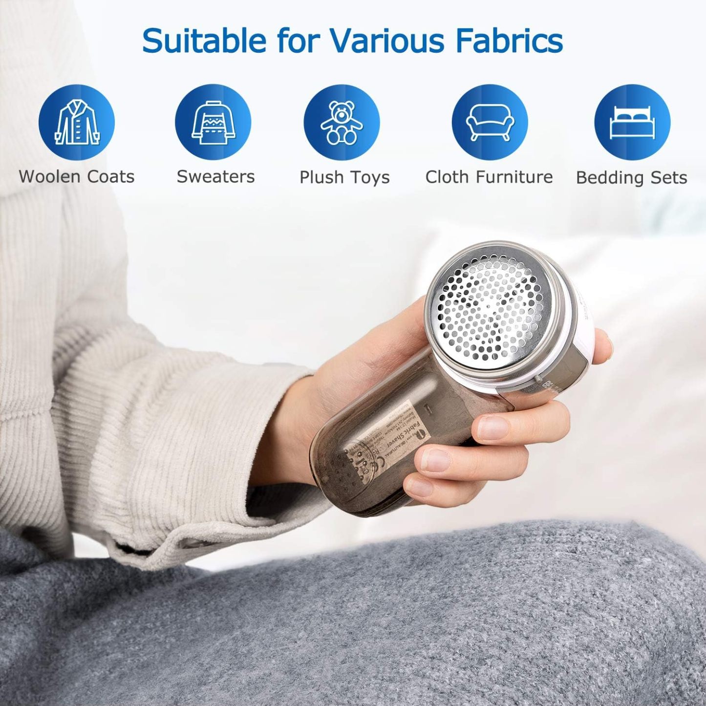 Fabric shaver, electric hair remover, hair remover for clothing and furniture, sweater shaver and pilling remover, hair remover effectively removes pilling, fuzz, lint from sofa