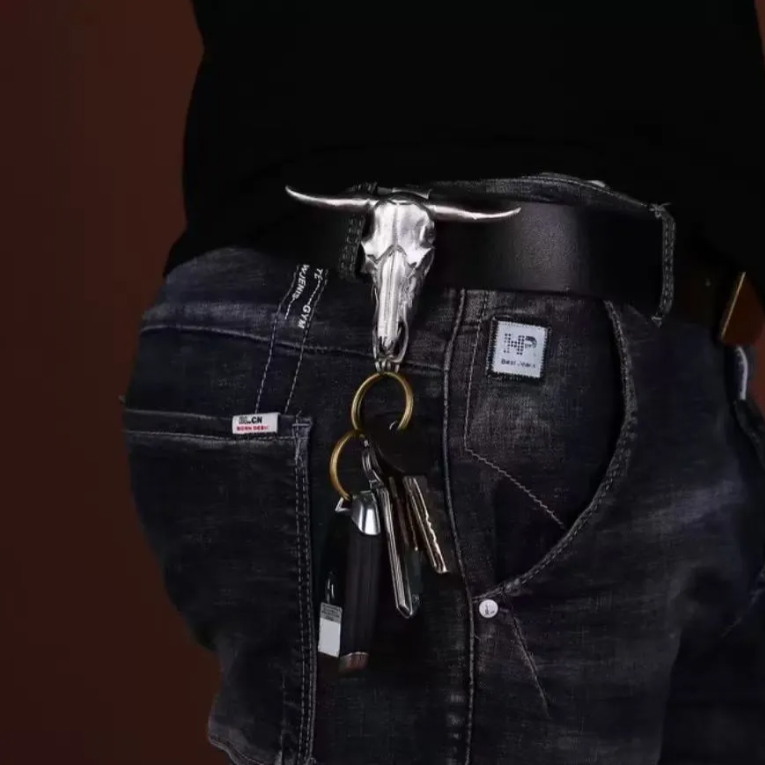 🔥2025 Best Selling Bull Strike Concealed Blade With Self-Defense Mechanism Necklace