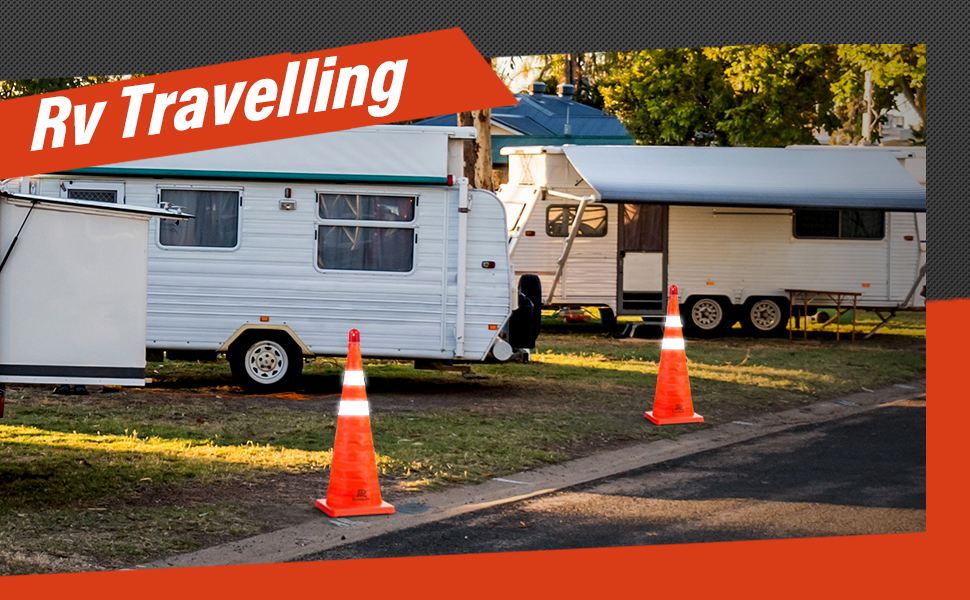 Safety Cones with LED Light for Driving Training, Parking Lots