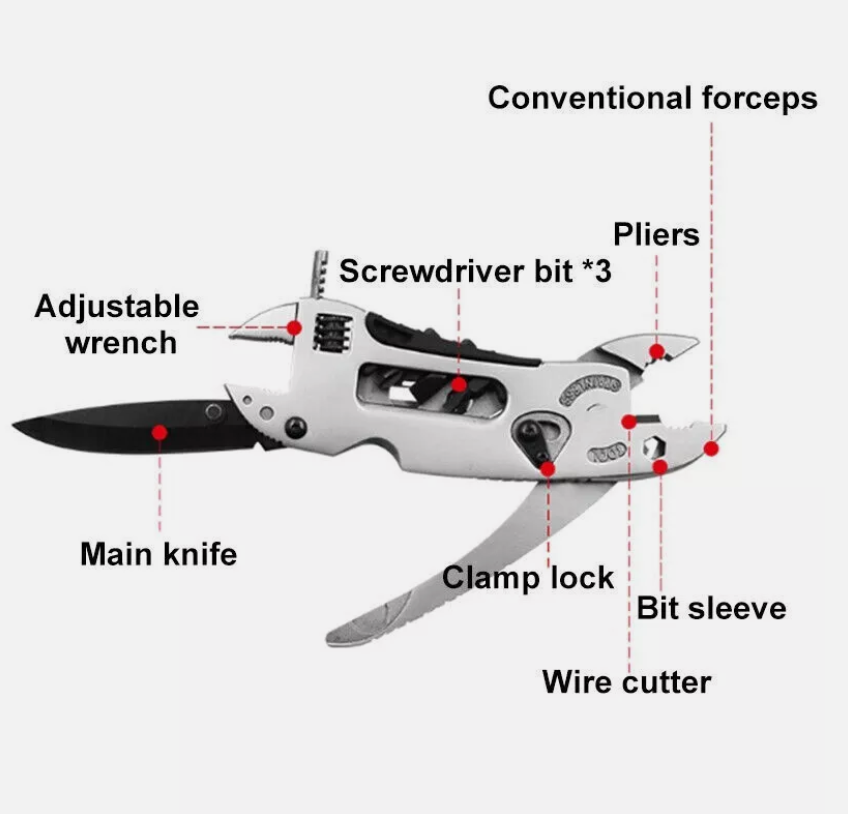 ⚡ The Ultimate Survival Multi-Tool: Pliers, Wrench, Screwdrivers & More in One Handy Tool! 🔥
