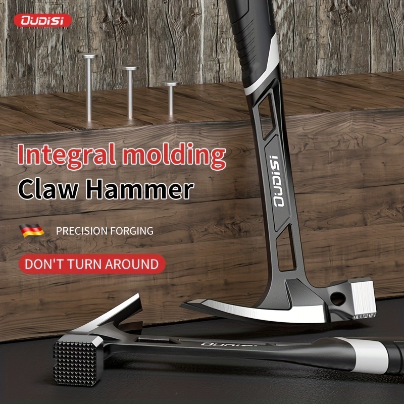 1pc Claw Hammer, Professional Woodworking Joinery Home Carpentry Hand Hammer, Integrated Seismic Handle, Nail Hammer, Non-Slip Multifunctional Handle Hammer