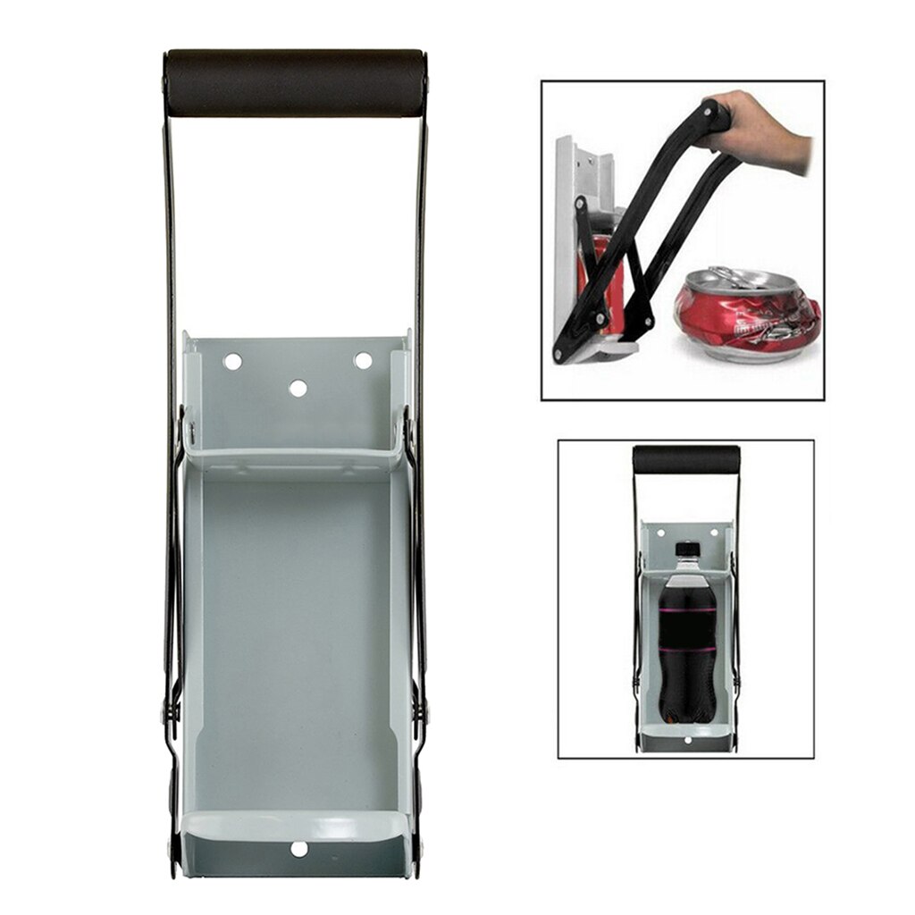 16oz Aluminum Can Crusher with Bottle Opener Great For The Environment,Sturdy Wall Mounted Soda Beer Smasher Can Compactor