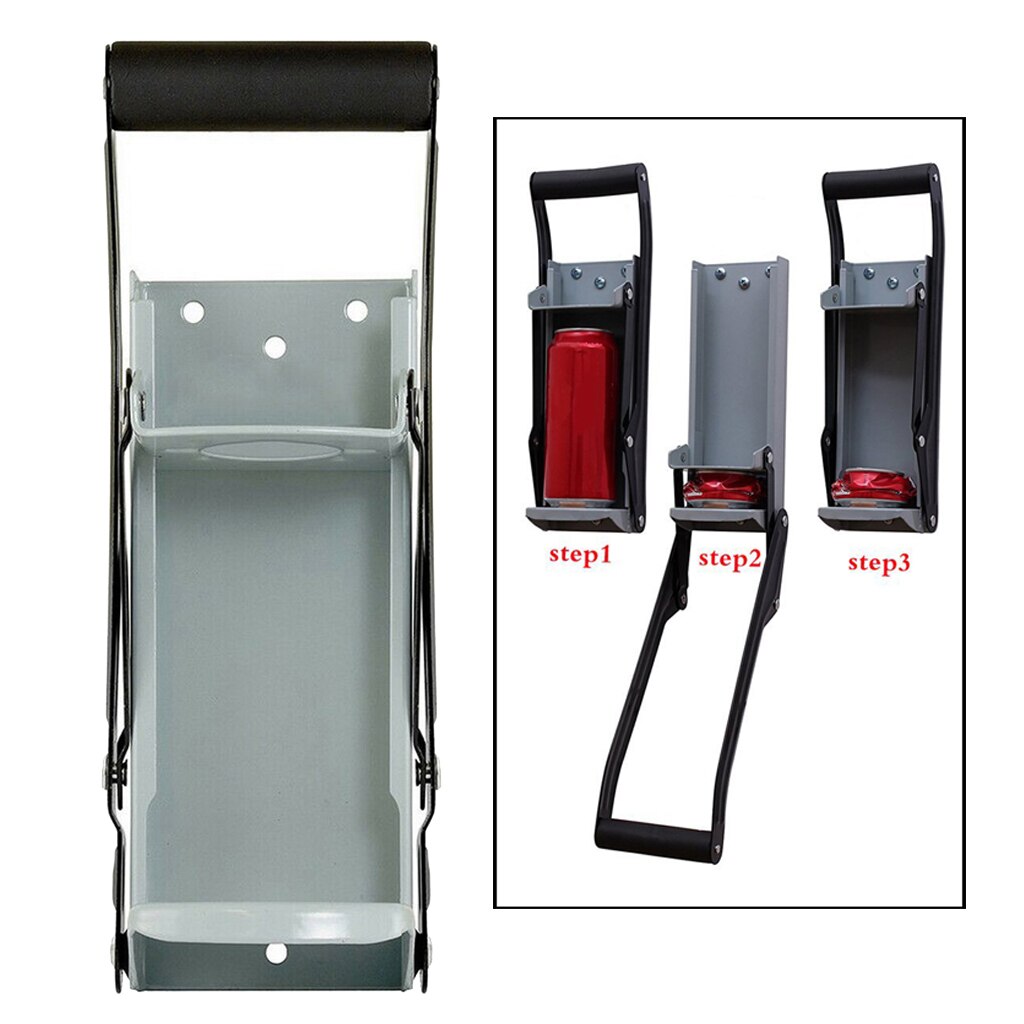 16oz Aluminum Can Crusher with Bottle Opener Great For The Environment,Sturdy Wall Mounted Soda Beer Smasher Can Compactor