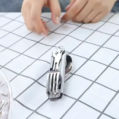 TrailChef 3-in-1 Camping Cutlery Set - Outdoor Culinary Companion