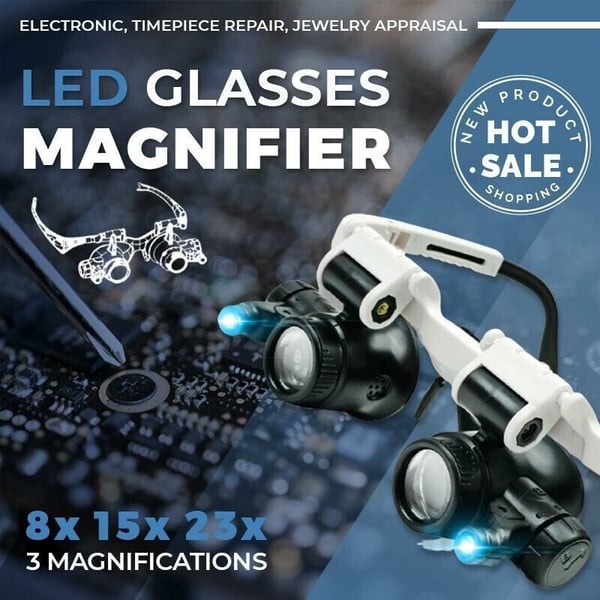 50% OFF |  LED Magnifier Glasses