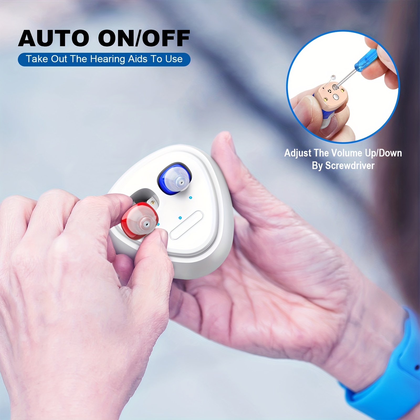 Mini Hearing Aids For Seniors Rechargeable With Noise Cancelling,Hearing Aids For Adults, Digital Hearing Amplifier For Hearing Loss, Invisible Hearing Aid, Hearing Devices Assist