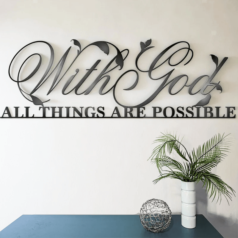 Last Day 70% OFF - As For Me And My House Metal Christian Wall Decor - Practisea