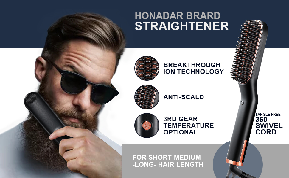 Honadar Beard Straightener for Men