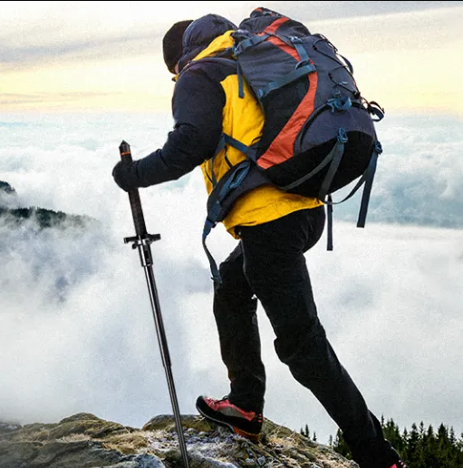 Portable telescopic trekking pole