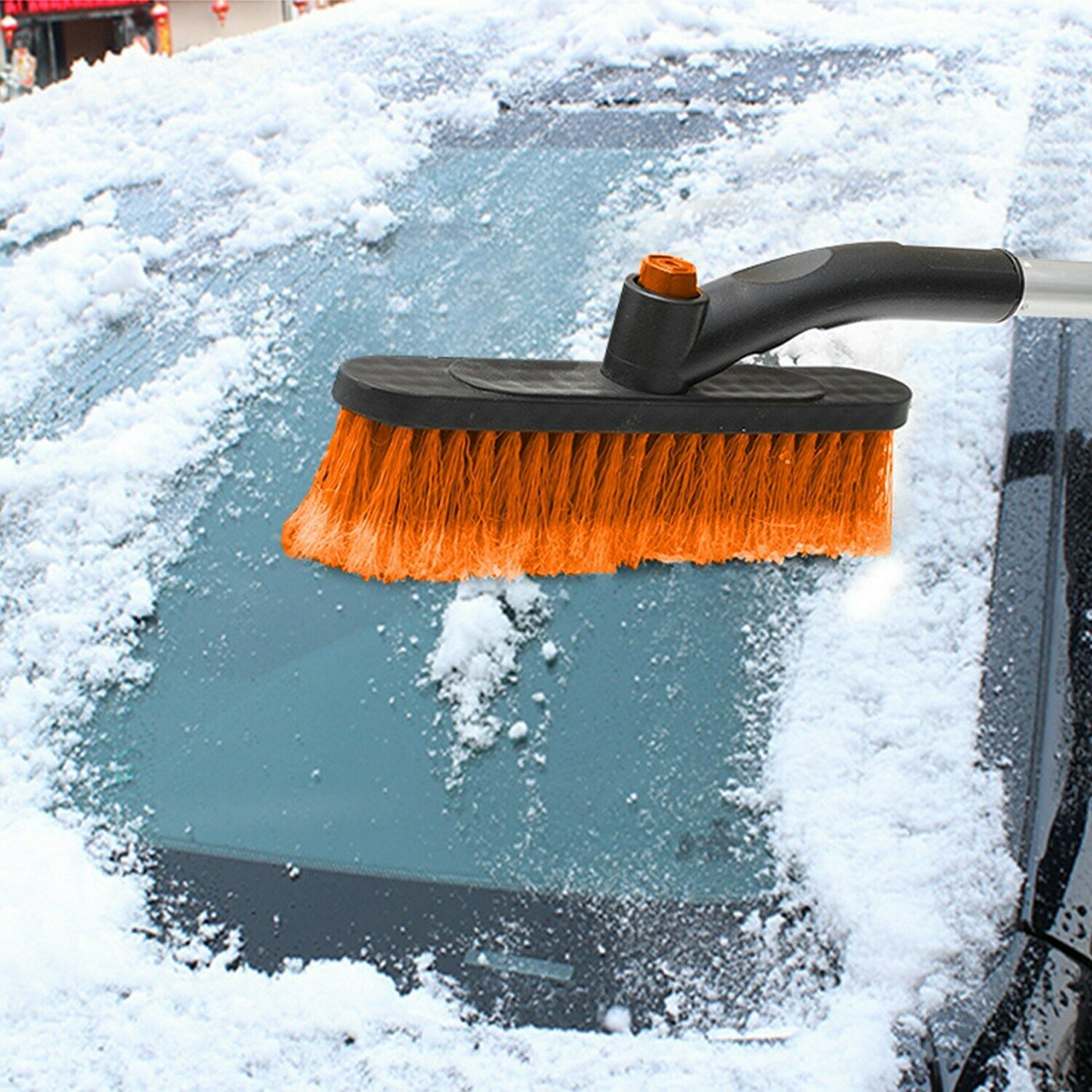 Extendable Ice Scraper and Snow Brush for Car Windshield