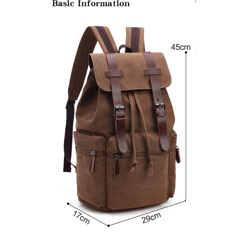 Vintage Canvas Backpacks Men New Travel Hiking Camping Backpack Large Capacity Retro Women School Laptop Bag Waterproof Daypack
