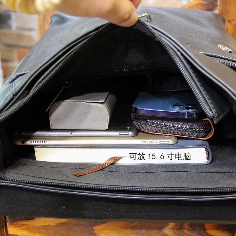 Men's Leather Backpack Business Officel Backpack Men Student Schoolbag Large-capacity Fashion Travel Computer Laptop Backpacks