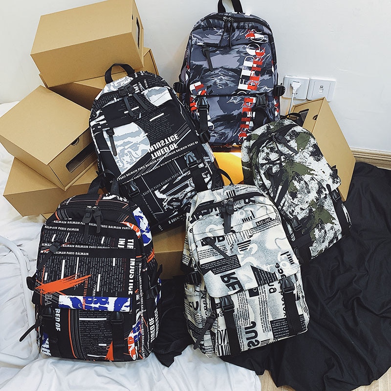 School Backpacks for Teenage Boys Anti Theft Rucksack Casual Nylon Backpack Girl Travel Laptop Backpacks Korean BackPack Mochila