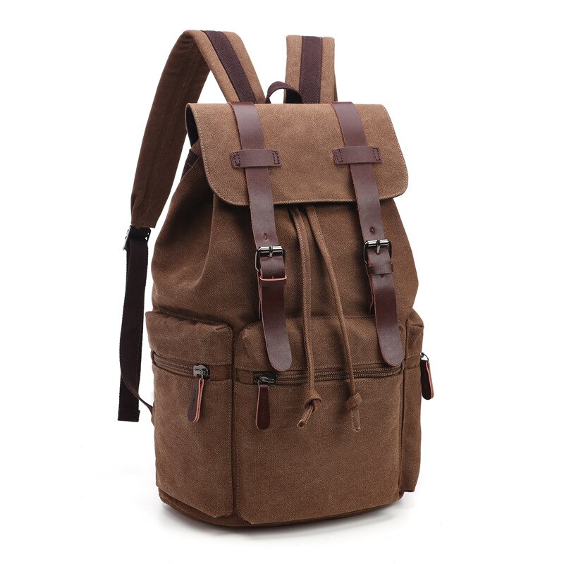 Vintage Canvas Backpacks Men New Travel Hiking Camping Backpack Large Capacity Retro Women School Laptop Bag Waterproof Daypack