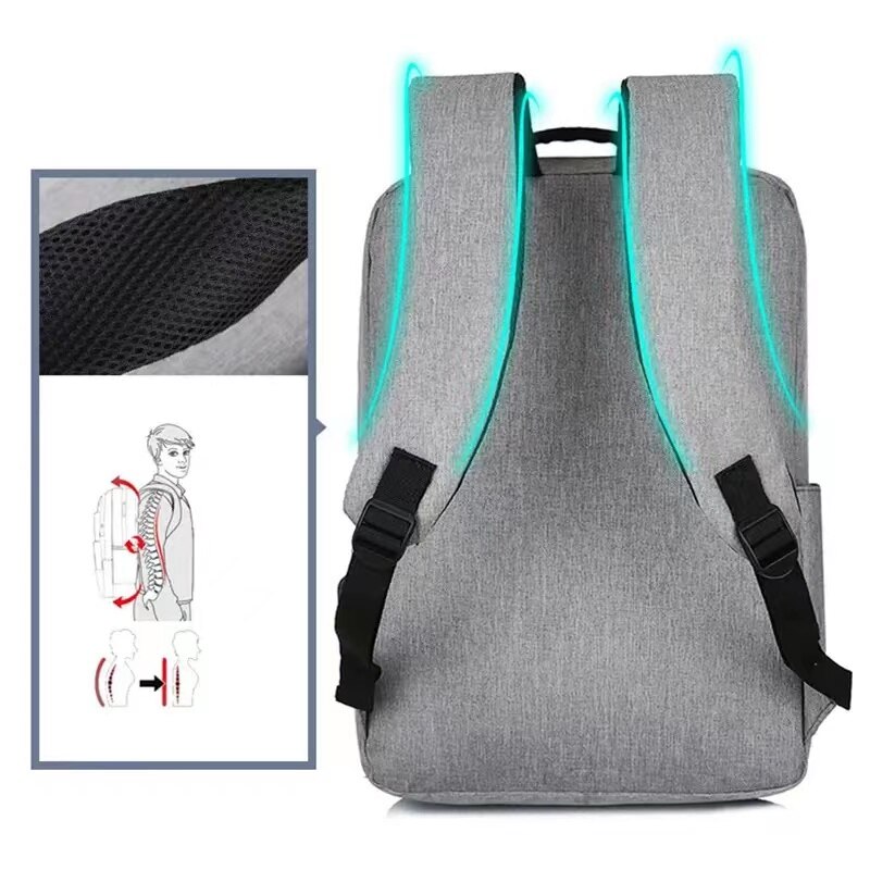 Laptop Backpacks USB Charging Men Business Backpack Women Anti-theft Laptop Computer Bag 15.6 Inch Waterproof Travel Rucksack