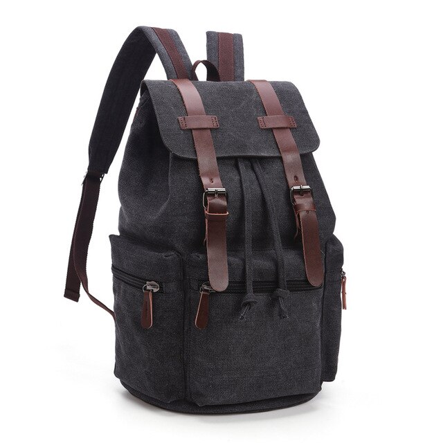 Vintage Canvas Backpacks Men New Travel Hiking Camping Backpack Large Capacity Retro Women School Laptop Bag Waterproof Daypack