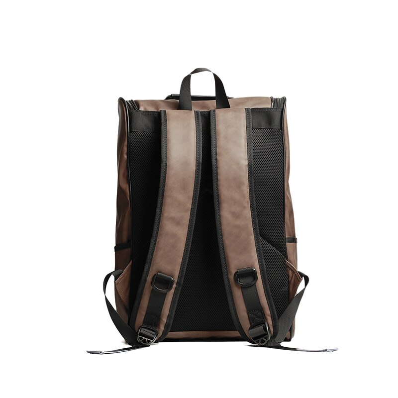 Retro Leather Backpack Men Fashion Men's Backpacks Waterproof Travel Backpack High Capacity 15.5 Inch Laptop Bags Schoolbag