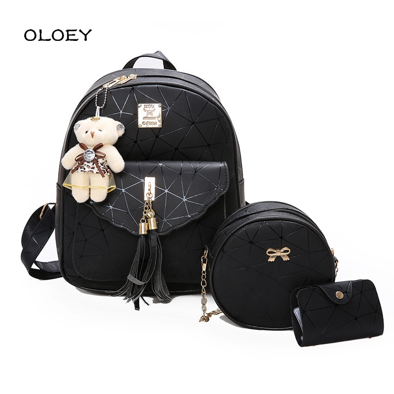 Women Bags 3PCS New Schoolbag Luxury Shoulder Bag Set Waterproof Bagpack Primary Crossbody Bags for Teenage Girls Fashion Bag