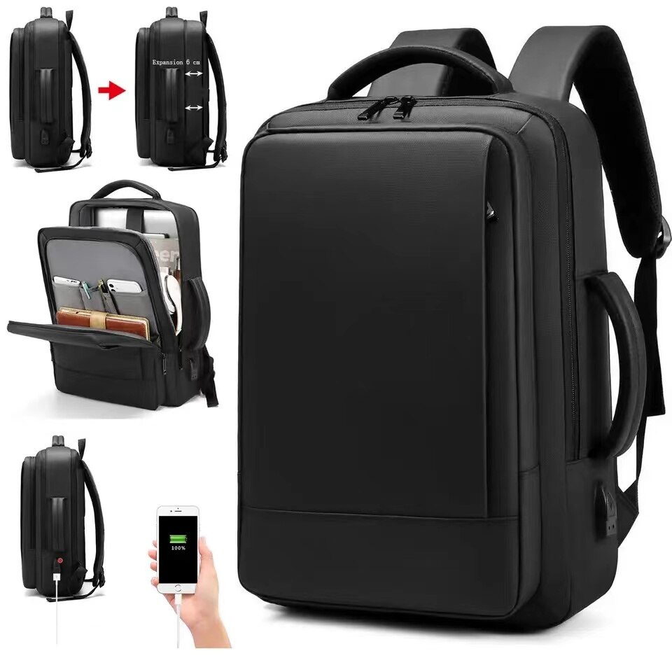 Men Multifunction Business Backpack Waterproof Anti Theft Laptop Bag 14 15.6 Inch Male Usb Charging Rucksack Travel Bagpack