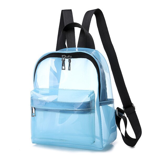 Women Clear Backpack Transparent Waterproof PVC Bag Female Fashion College Students Transparent Sequin Backpacks Femmel Handbag