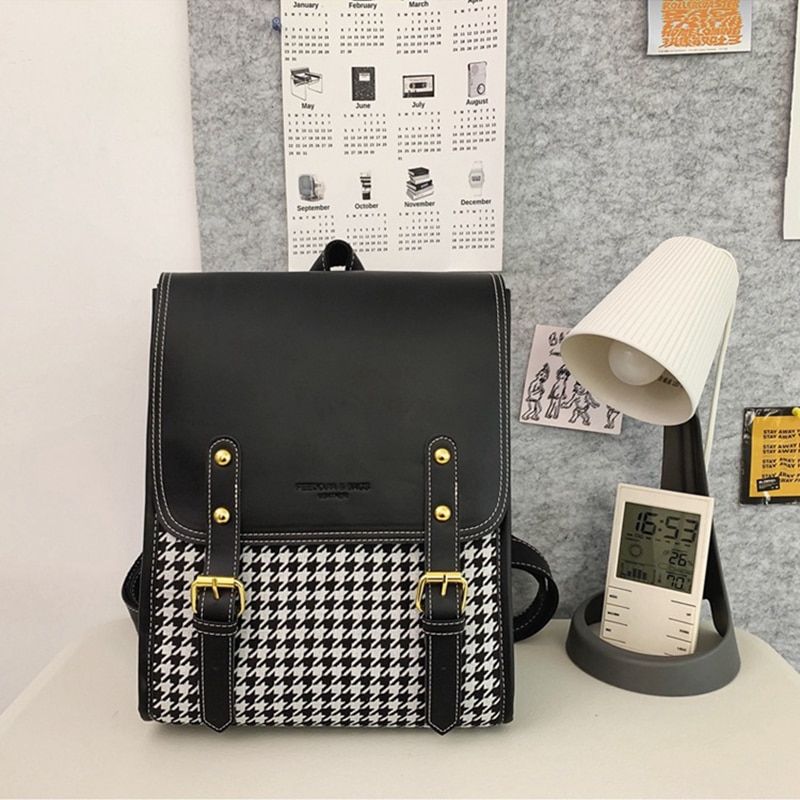 Classic 3 Layers Backpacks for Women Leather School Backpack for Teenagers Girls Man Luxury Designer Lattice School Computer Bag