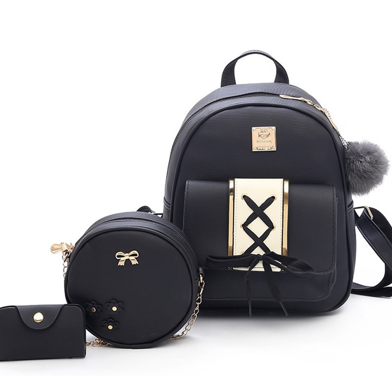 Women Bags 3PCS New Schoolbag Luxury Shoulder Bag Set Waterproof Bagpack Primary Crossbody Bags for Teenage Girls Fashion Bag