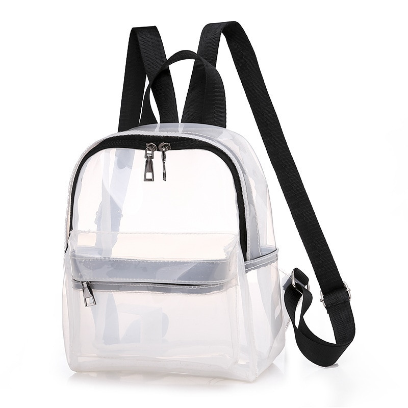 Women Clear Backpack Transparent Waterproof PVC Bag Female Fashion College Students Transparent Sequin Backpacks Femmel Handbag