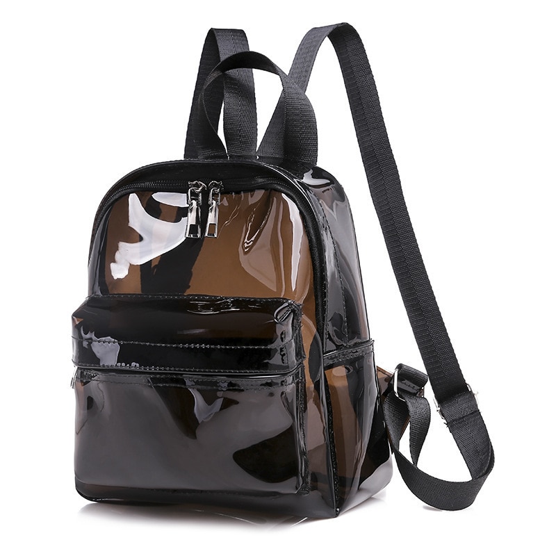 Women Clear Backpack Transparent Waterproof PVC Bag Female Fashion College Students Transparent Sequin Backpacks Femmel Handbag