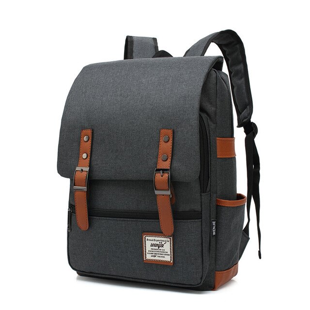 Vintage Unisex Laptop Backpack Oxford Waterproof Large Capacity MenCanvas Travel Leisure Bag Retro School Books Bag for Teenager
