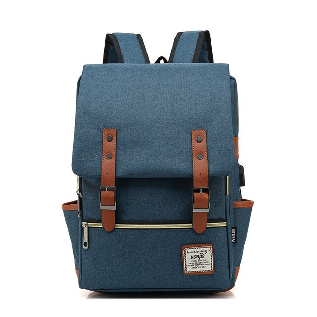 Vintage Unisex Laptop Backpack Oxford Waterproof Large Capacity MenCanvas Travel Leisure Bag Retro School Books Bag for Teenager