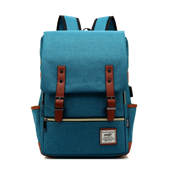 Vintage Unisex Laptop Backpack Oxford Waterproof Large Capacity MenCanvas Travel Leisure Bag Retro School Books Bag for Teenager