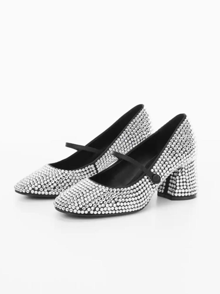 Shiny Rhinestones Mary Jane Single Shoes