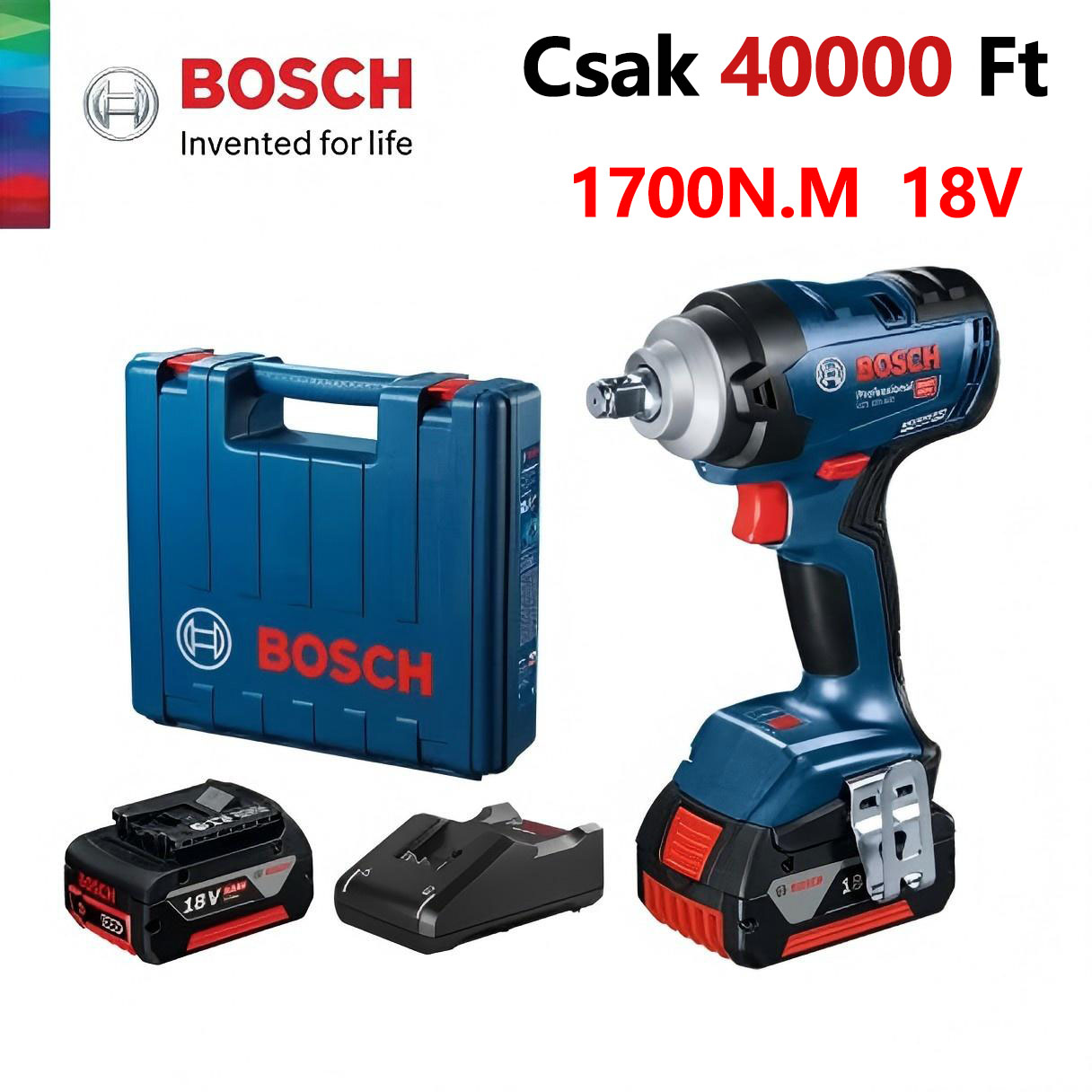 2025-ös Bosch nagy nyomatékú akkus villáskulcs 10 év garancia