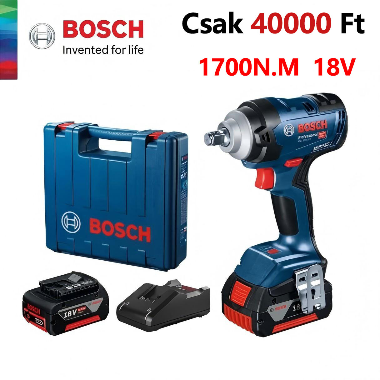 2025-ös Bosch nagy nyomatékú akkus villáskulcs 10 év garancia