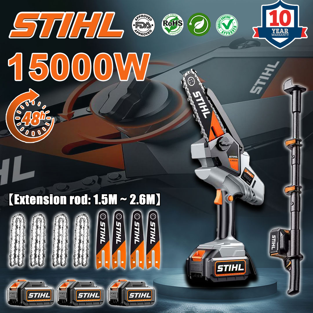 [Korlátozott időre 50% kedvezmény] 15000 W 10 hüvelykes lítium láncfűrész