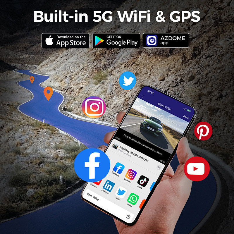 Garmin panorámás „őrjárat” fedélzeti kamerarendszer 5K felbontás · elöl–hátul–bal–jobb négykamerás rögzítés · infravörös éjjellátás · parkolófigyelés · GPS · mobilalkalmazás
