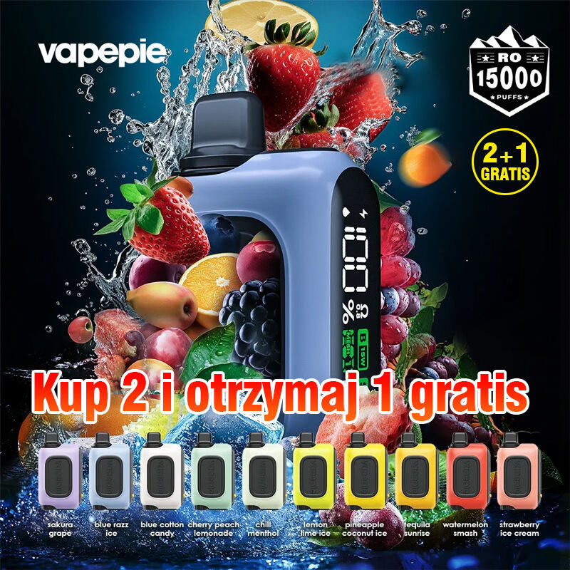 🔥Vapepie RO 15000 PUFFS - 10 smaków (Ograniczona dostępność! ⏳)