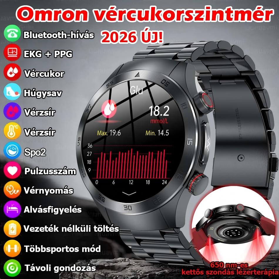 HealthWave Max - A legjobb okosóra orvosi diagnosztikához, óra a vérzs