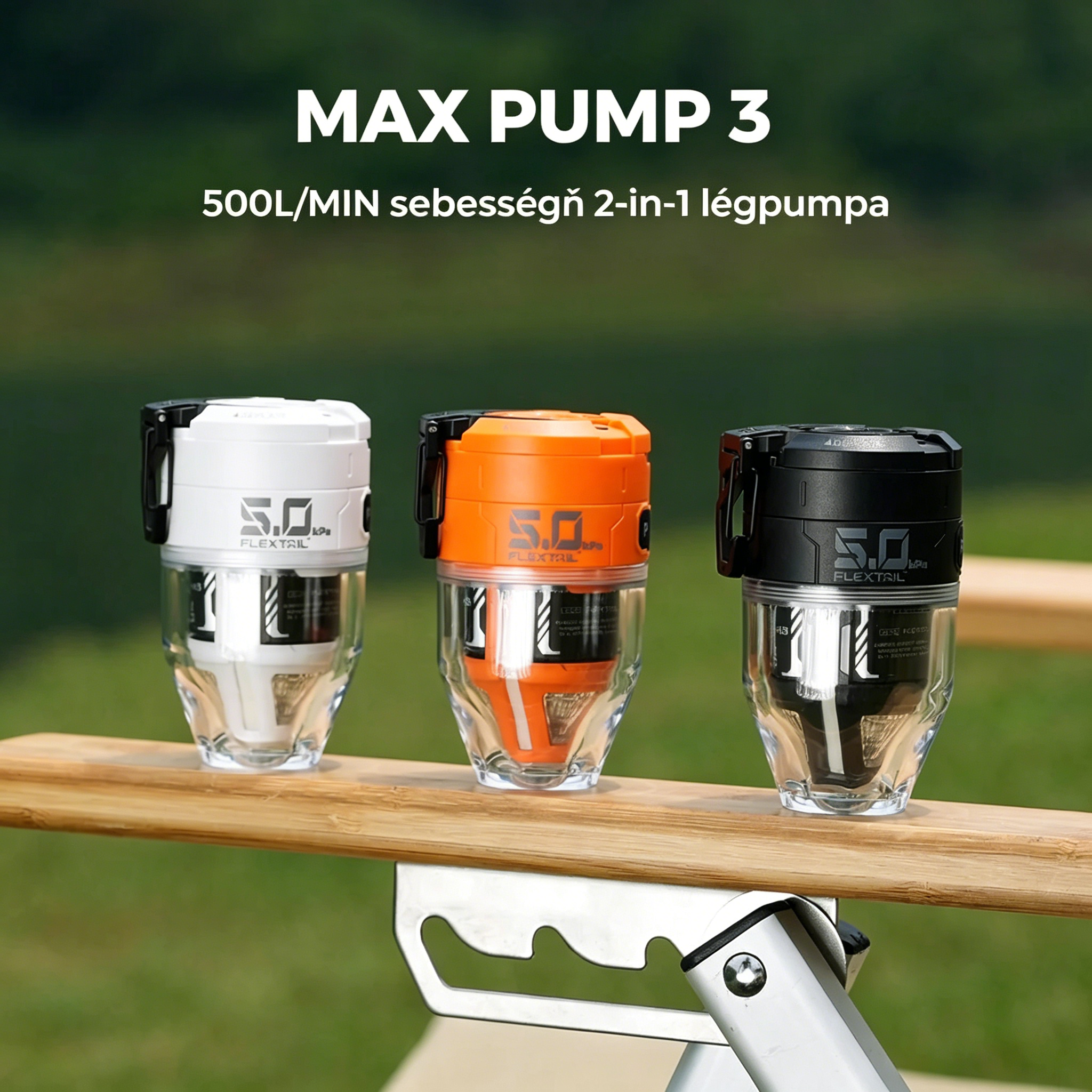MAX PUMP 3 - Nagy sebességű 2 az 1-ben újratölthető légpumpa