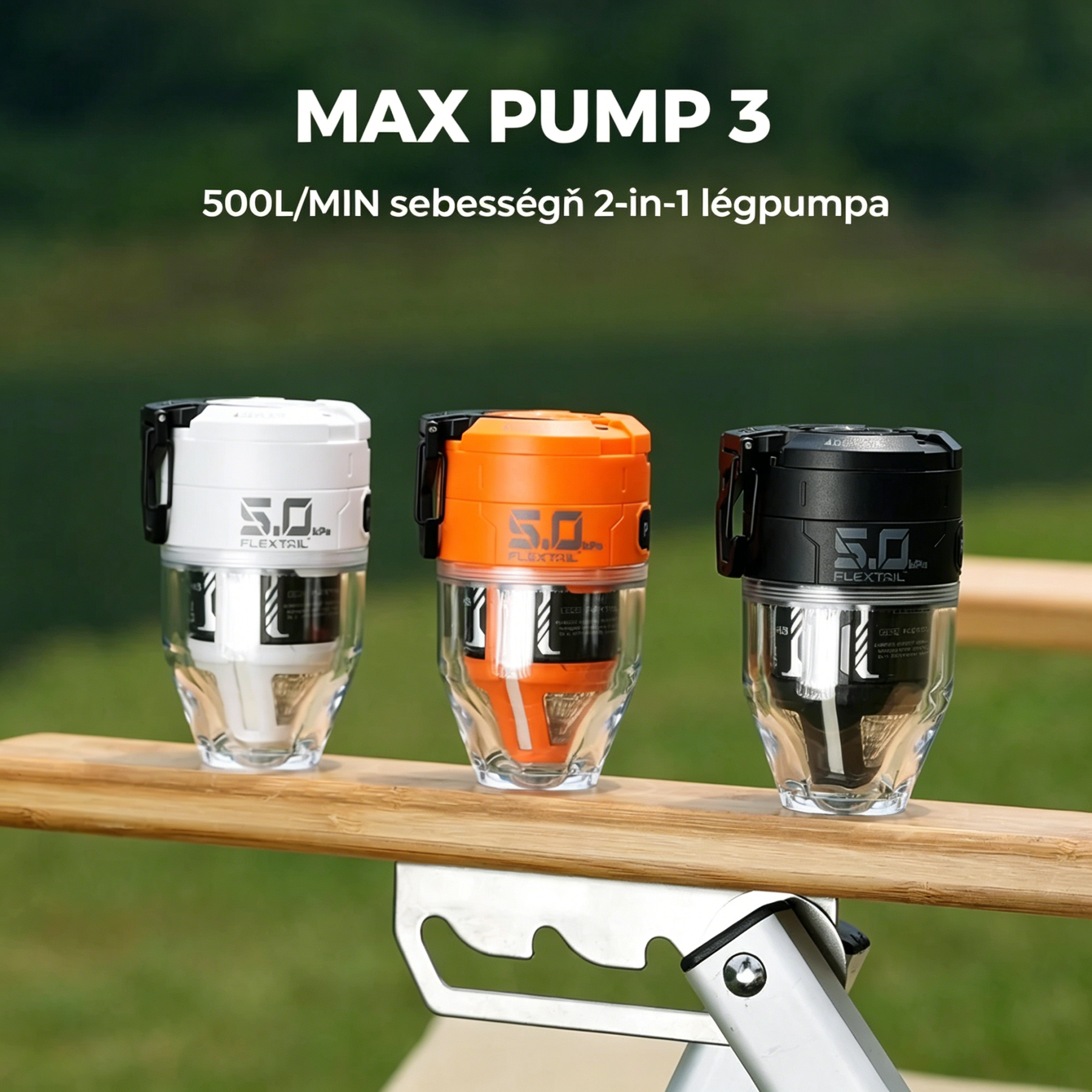 MAX PUMP 3 - Nagy sebességű 2 az 1-ben újratölthető légpumpa