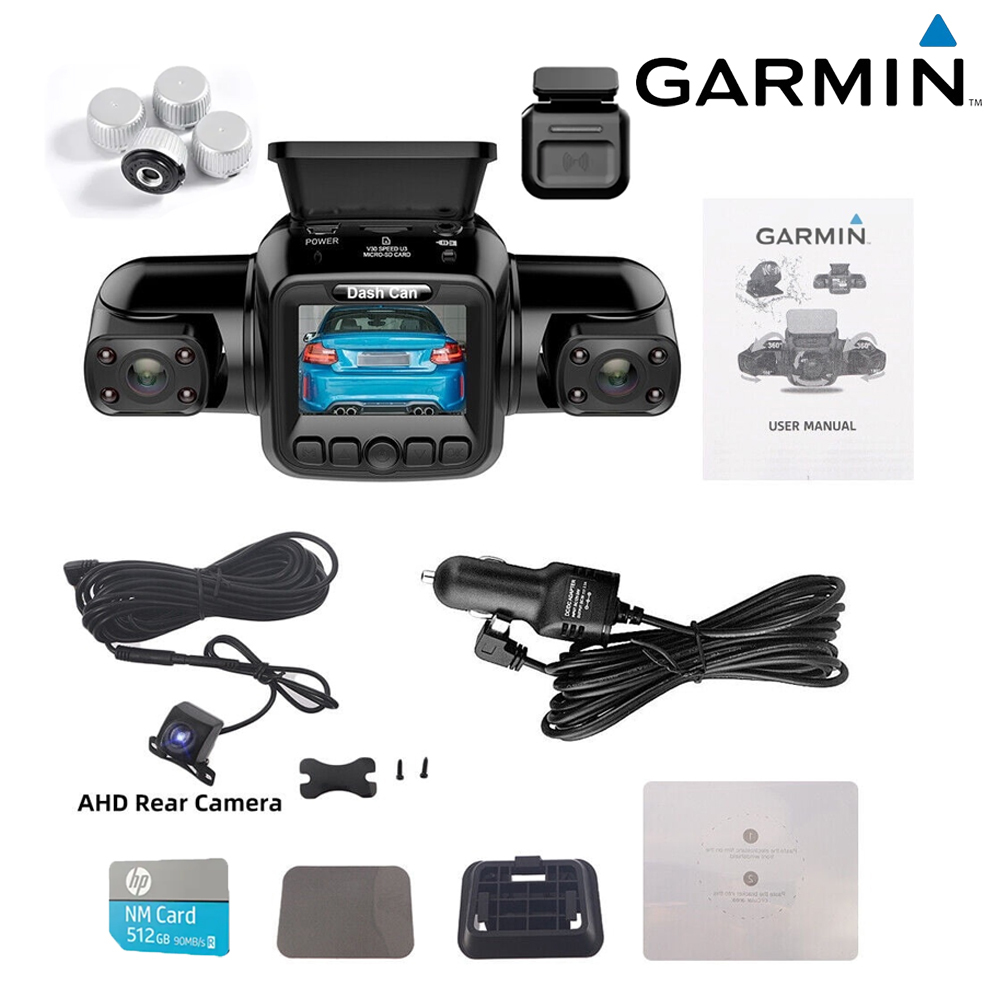 Garmin 4 csatornás autós kamera elöl, balra, jobbra és hátul, elöl és hátul belül, 360°-os panorámafelvétel HD autós kamerákkal, éjjellátóval