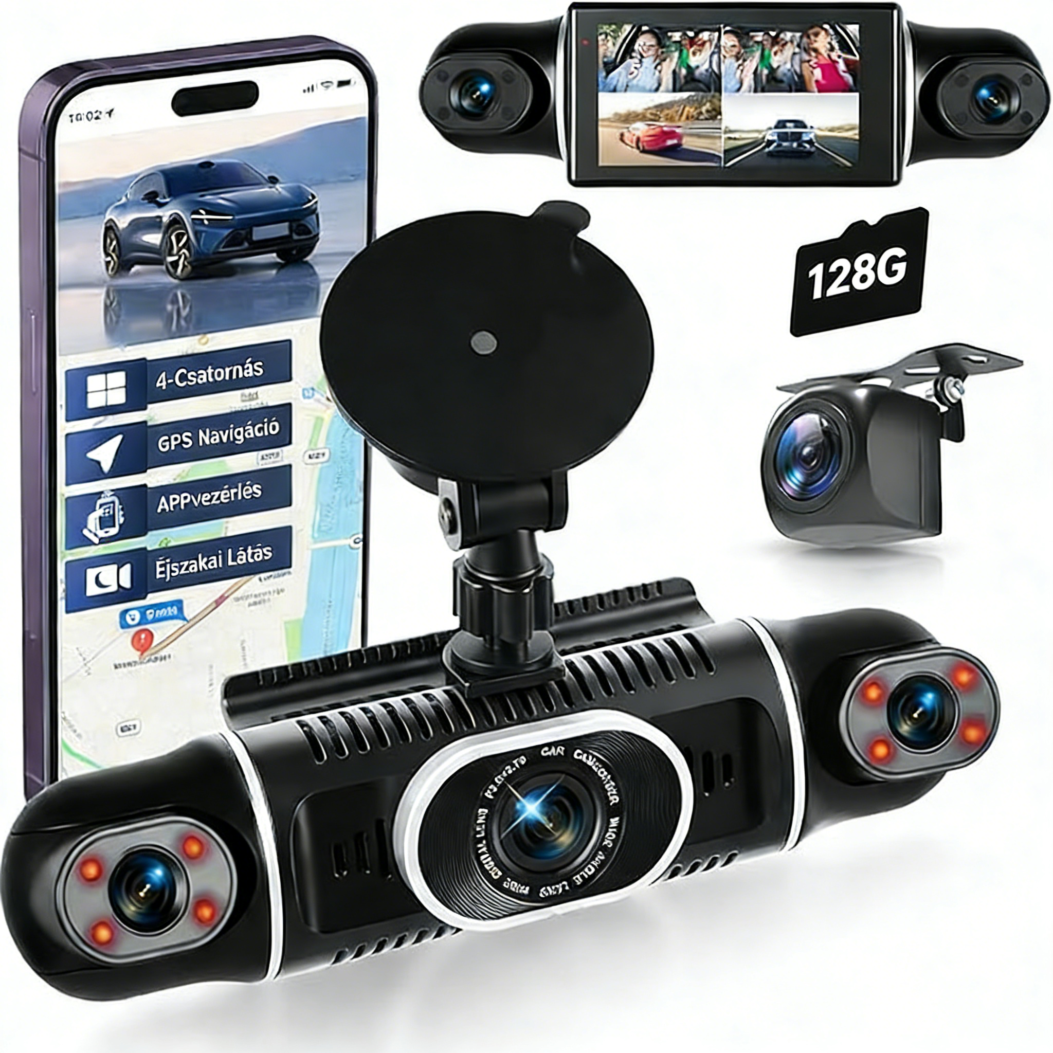 [Copy]Garmin 2026 – 5K Ultra HD Négyszemélyes Panoráma Kamera a Biztonságos és Okos Vezetésért