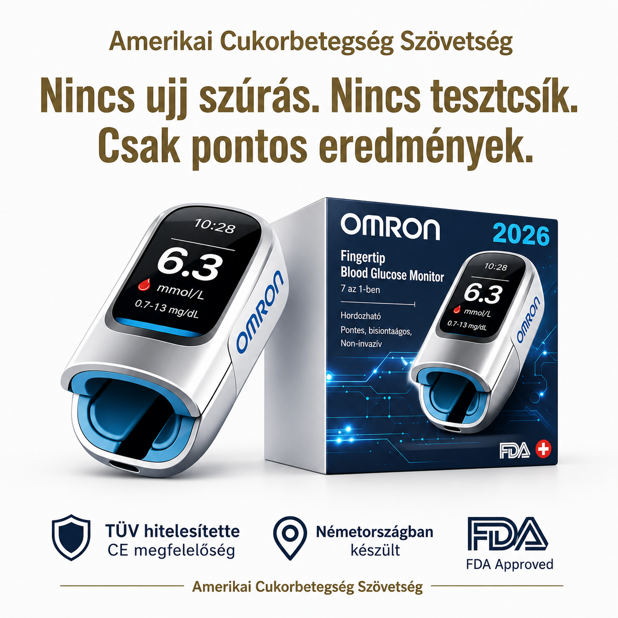 2026 Új, nem invazív, intelligens vércukormérő 💉 Fájdalommentes vércukorszint-mérés 🔥