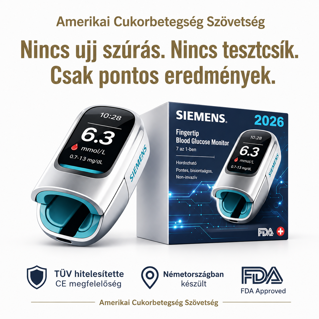 2026 Új, nem invazív, intelligens vércukormérő 💉 Fájdalommentes vércukorszint-mérés 🔥
