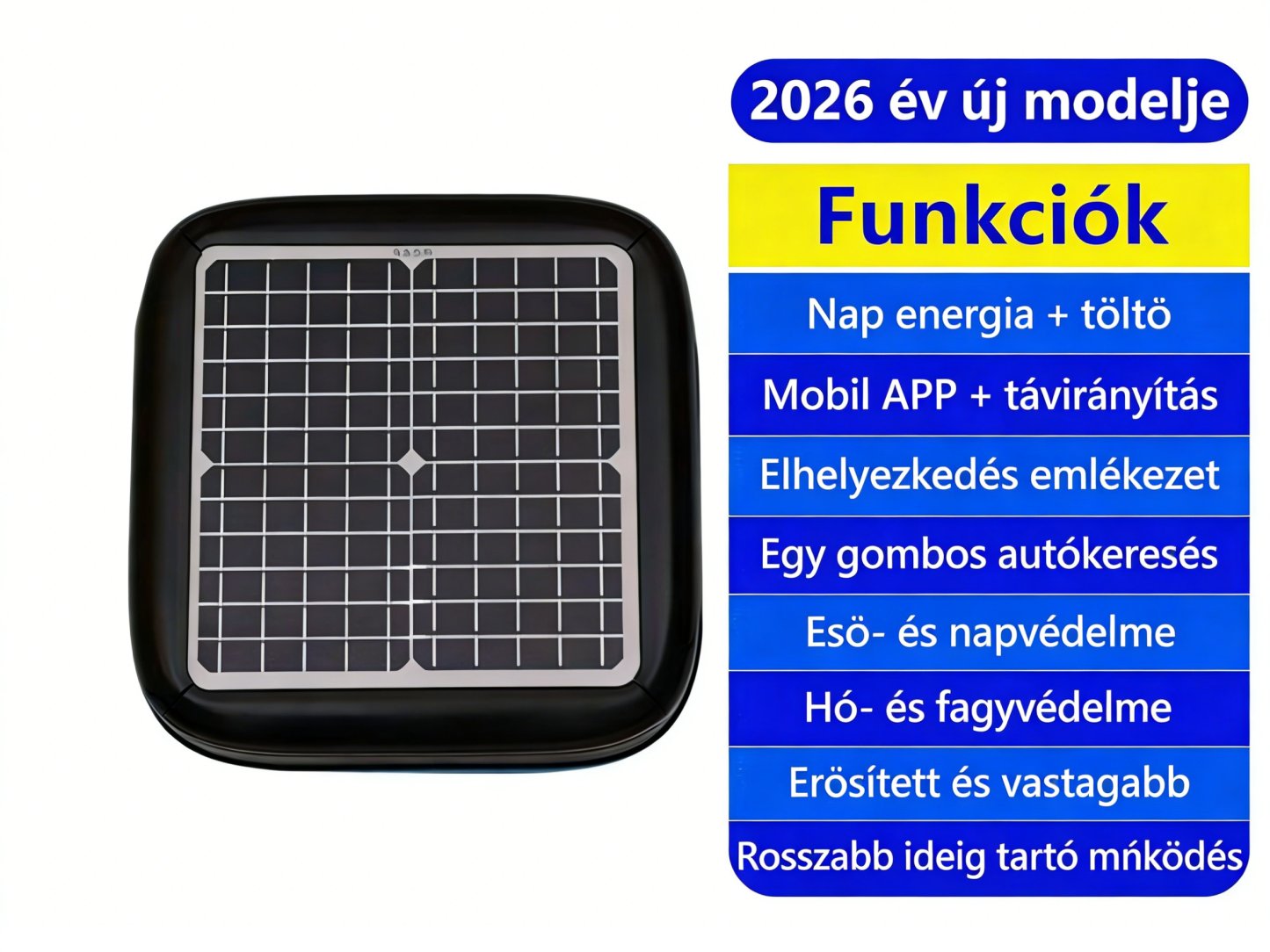 Kegel-Blazusiak Napelemes, Intelligens, Teljesen Automata Autótakaró Okos Védelem Kültéri Parkoláshoz – Távirányítás, APP, Hő- és Időjárásvédelem
