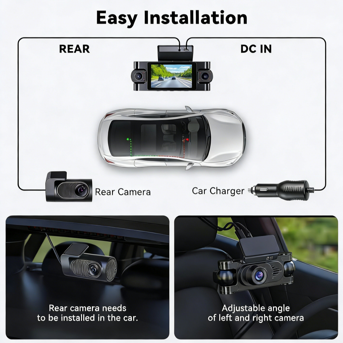 Garmin 4K 360° panoráma menetrögzítő kamera 4 csatornás rendszer elöl–hátul–utastér 128 GB beépített memória Hangvezérlés 5.8G WiFi + GPS Infravörös éjjellátás G-szenzor 24/7 parkolófelügyelet Folyamatos ciklikus rögzítés
